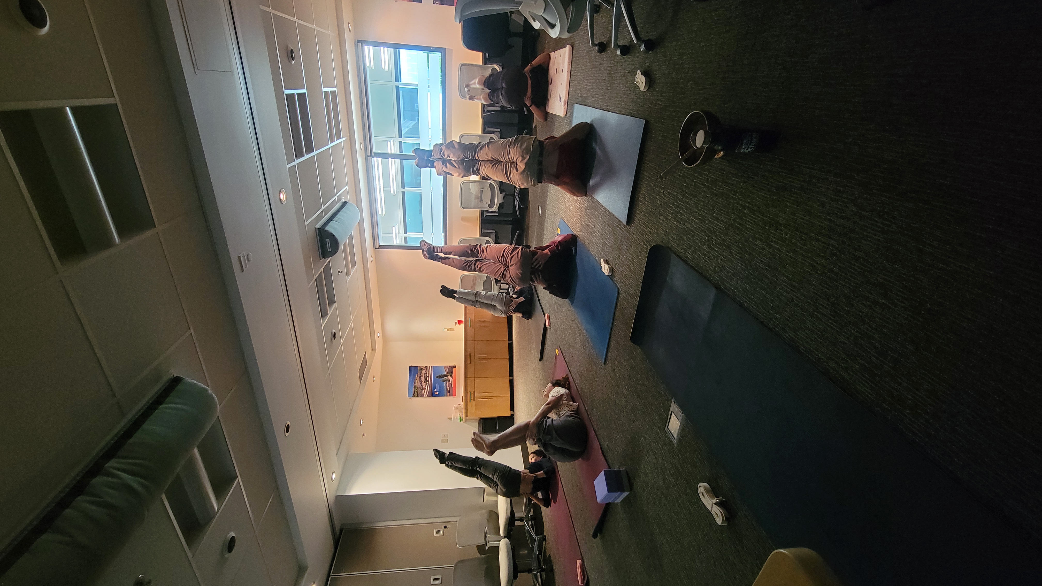 Corporate yoga session