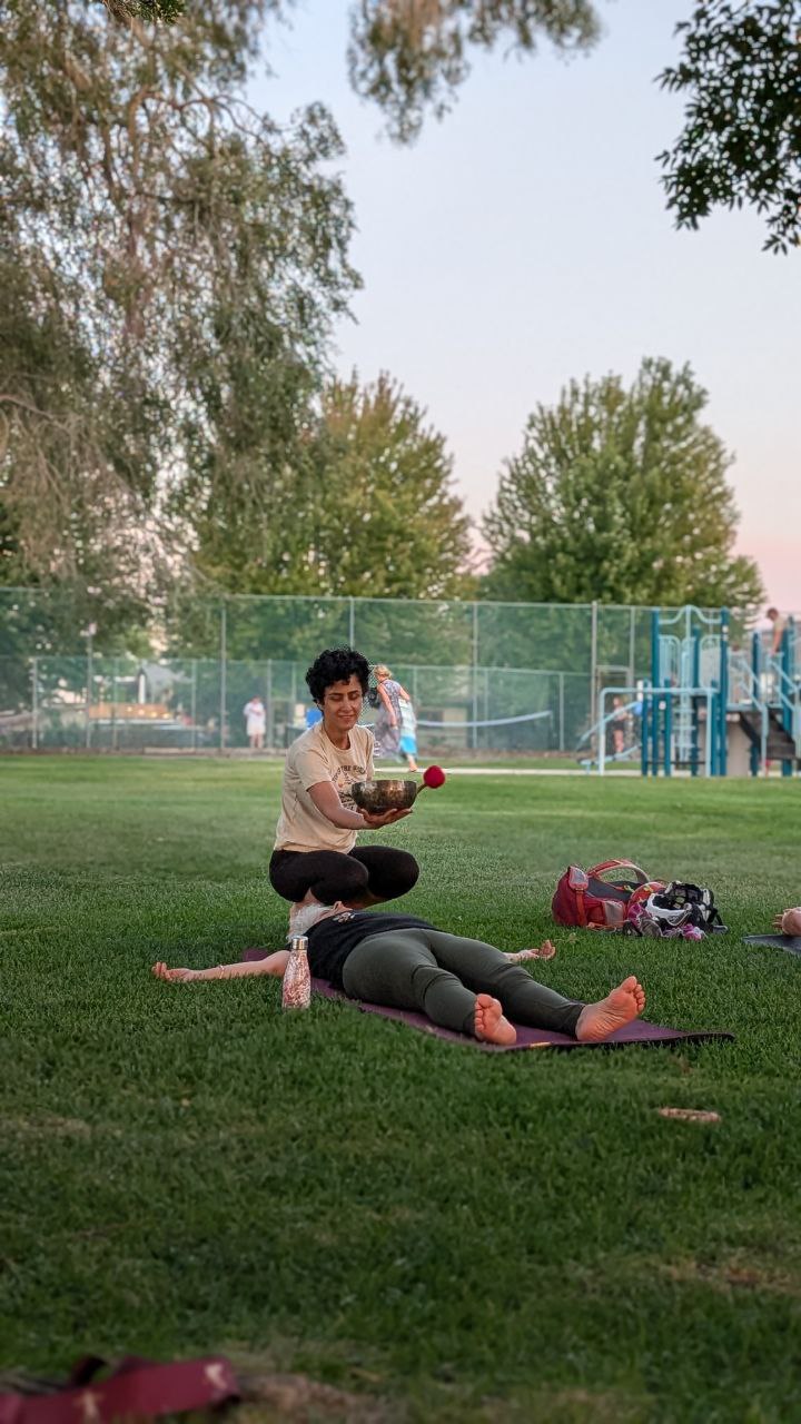 Outdoor custom yoga session